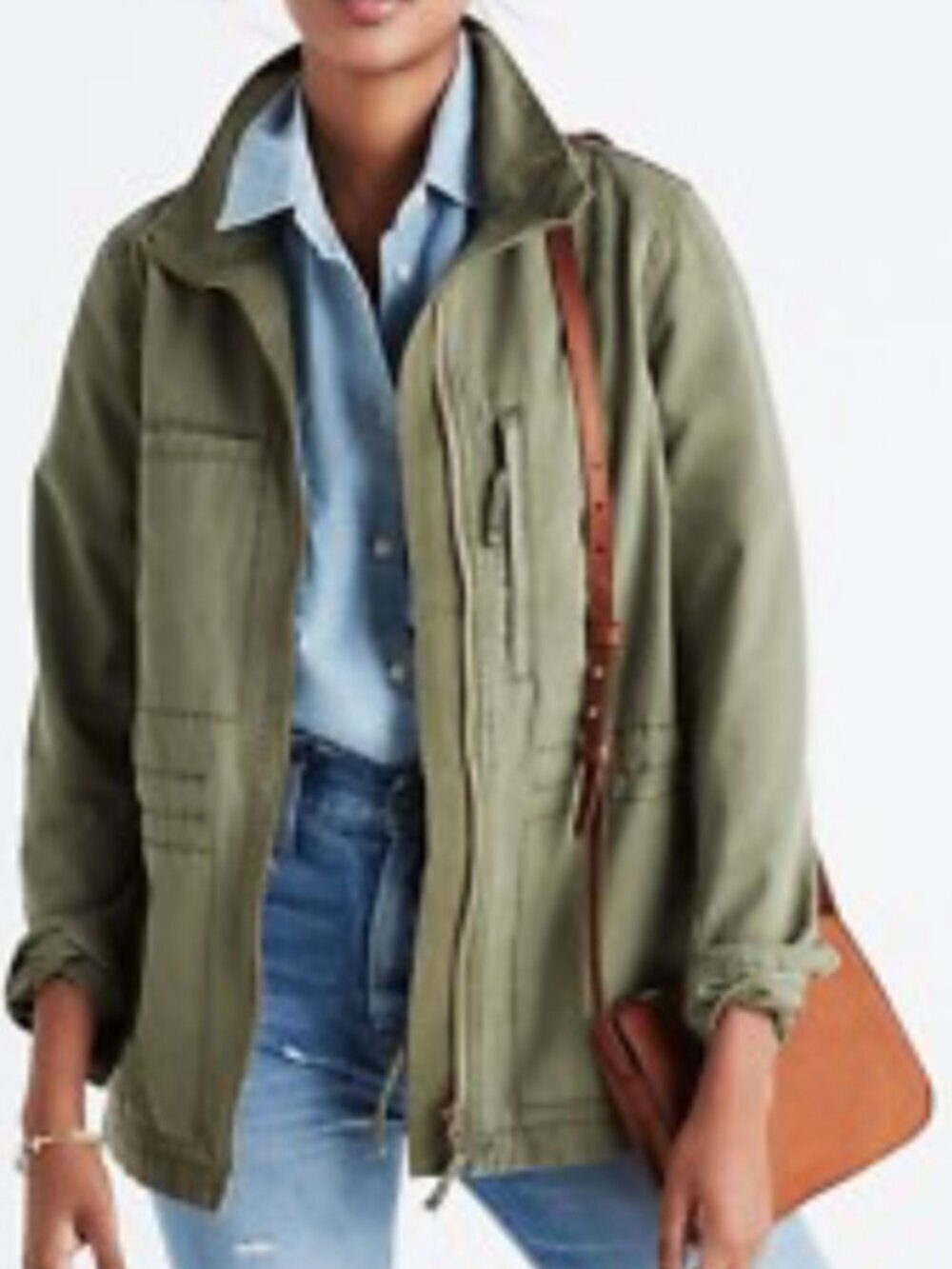 Madewell cotton canvas jacket XS green